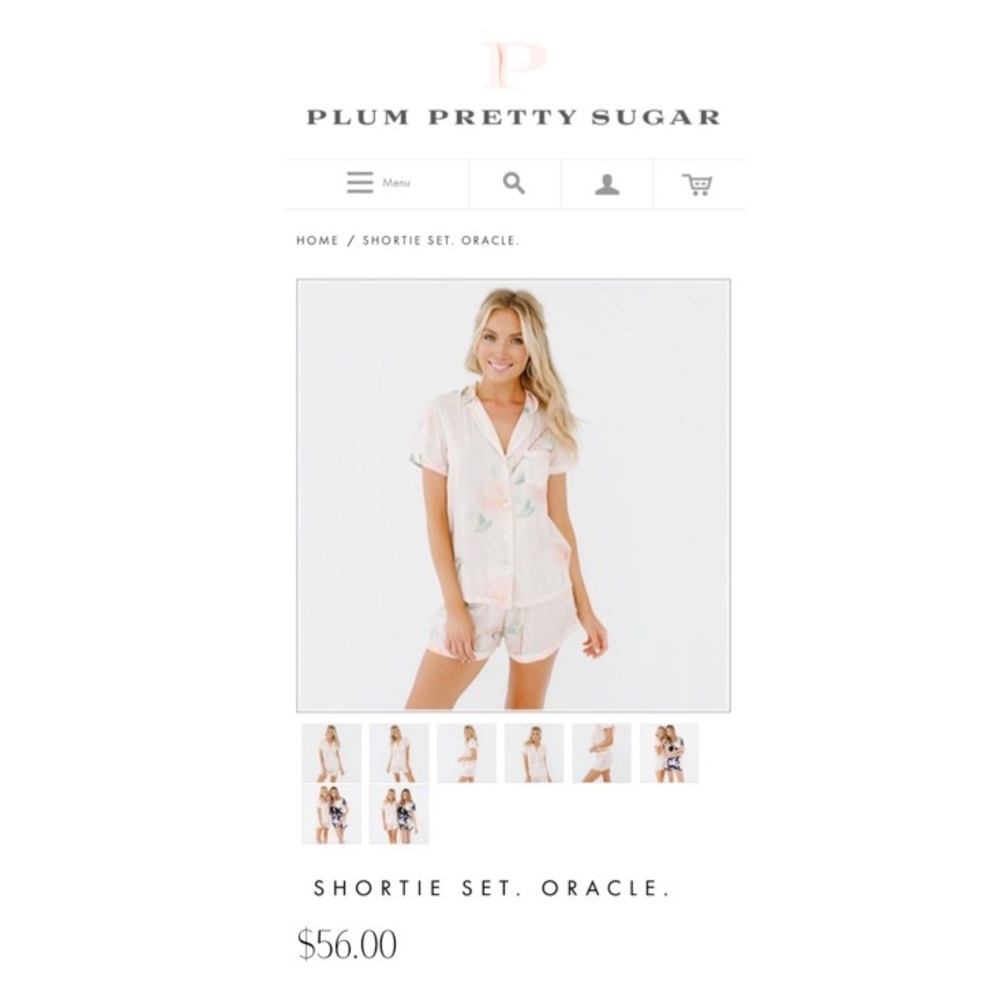Plum Pretty Sugar Shortie Set | Oracle